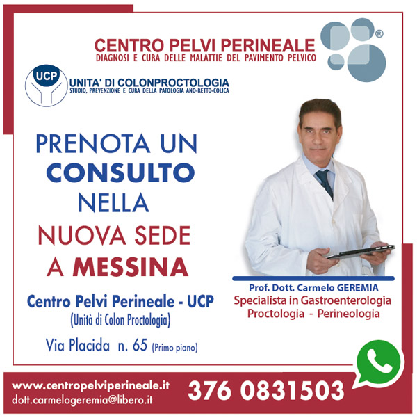 Nuova Sede a Messina del Centro Pelvi Perineale - Dott. Carmelo Geremia - Specialista in Gastroenterologia.